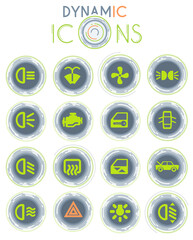 Car interface dynamic icons