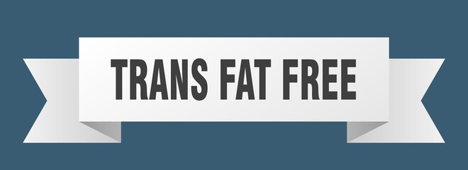 trans fat free ribbon. trans fat free isolated band sign. trans fat free banner