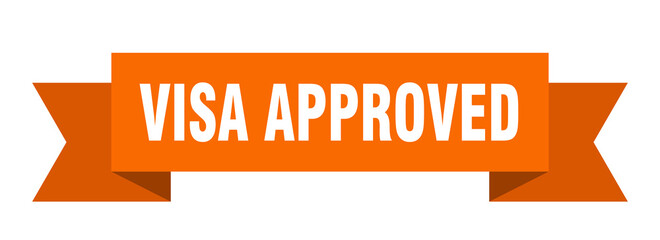 visa approved ribbon. visa approved isolated band sign. visa approved banner