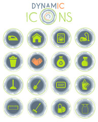 Cleaning service dynamic icons