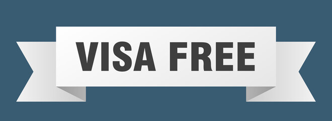 visa free ribbon. visa free isolated band sign. visa free banner