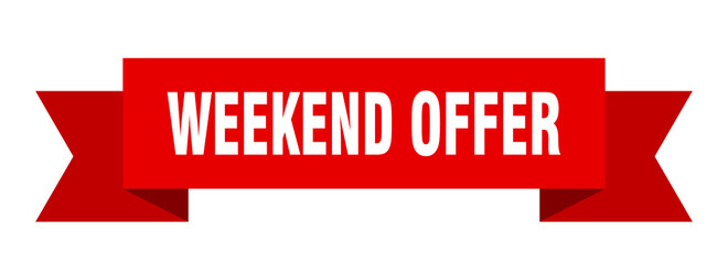 weekend offer ribbon. weekend offer isolated band sign. weekend offer banner
