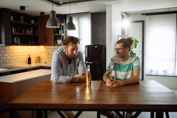 Enjoying a beer with bro