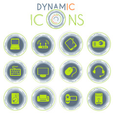 Computer equipment dynamic icons