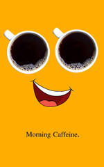 Coffee Poster Advertisement Flayers Illustration, Morning Coffee.