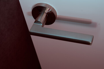 Open door with doorknob. Dangerous room concept.