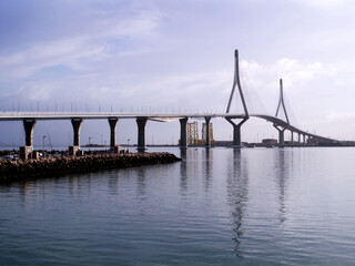 Puente de la Constitucion, called La Pepa, in the bay of Cadiz, Andalusia. Spain. Europe
