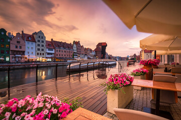 Gdansk with beautiful old town over Motlawa river at sunset, Poland © Patryk Kosmider