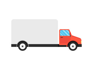 Delivery van. Delivery service concept. Vector illustration.