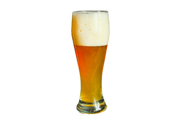 beer light unfiltered cold drink with foam Menu concept serving size. food background top view copy space for text organic