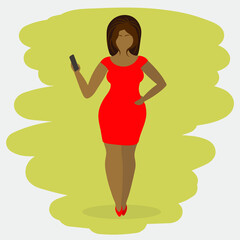 young woman with a mobile phone