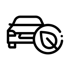 electro eco car icon vector. electro eco car sign. isolated contour symbol illustration