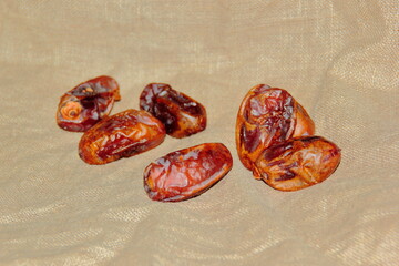 date fruit on the canvas background
