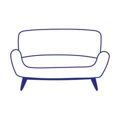 sofa furniture comfort decoration isolated icon white background