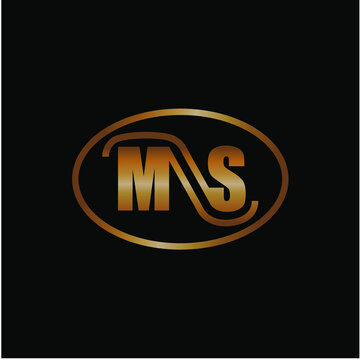 Initial Letter MS Logo Design Vector Template.