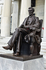 Abraham Lincoln statue outside of the Buffalo History Museum