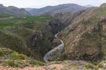 canyon where a river passes