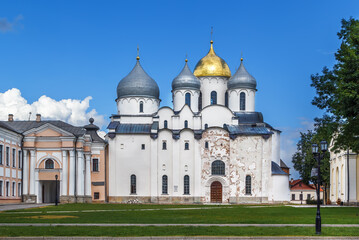 Fototapeta na wymiar Cathedral of St. Sophia The Wisdom Of God, Veliky Novgorod, Russia