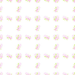 Watercolor seamless pattern of cute tender magnolia flowers. It is perfect in printing, textile, web design, souvenir products, scrapbooking and many other creative projects.