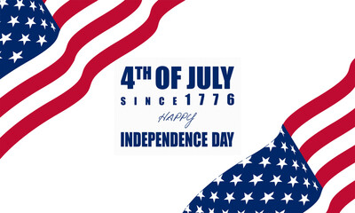 4th of July America Independence Day background. Poster, template, greeting card, banner