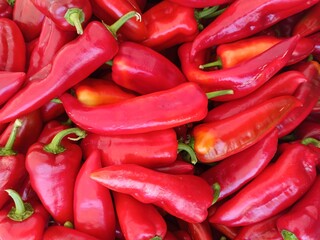 Sweet pepper delicious fresh ripe red healthy food