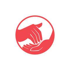 sign language interpreter logo. vector illustration