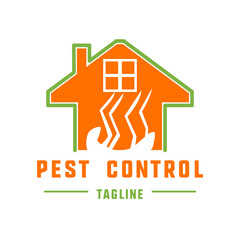 pest control logo for fumigation business. vector illustration 