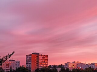 Obraz premium sunset over the city