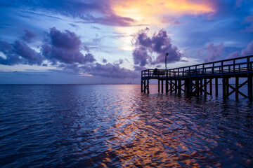 pier at sunset