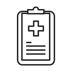 clipboard report healthcare medical and hospital pictogram line style icon