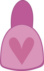 Nail polish pink icon vector