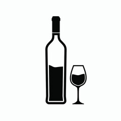 wine drink icon vector sign