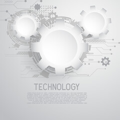 high computer technology  for technology business or education background. vector illustration