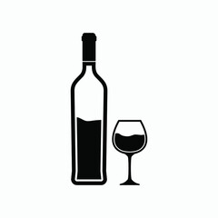 wine drink icon vector sign
