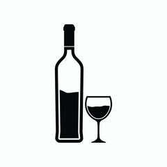 wine drink icon vector sign