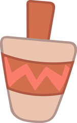 orange nail polish vector icon