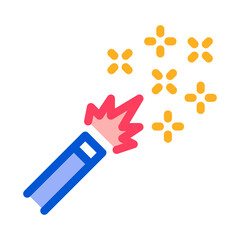 firework burning icon vector. firework burning sign. color symbol illustration