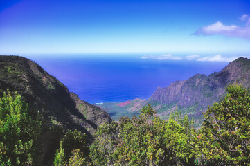 Fototapeta na wymiar The Napali Coast on Kauai, Hawaii