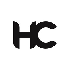 HC Letter Logo Design With Simple style