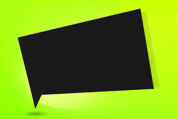 black and green speech bubble background 3d