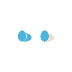 eggs icon flat vector logo design trendy