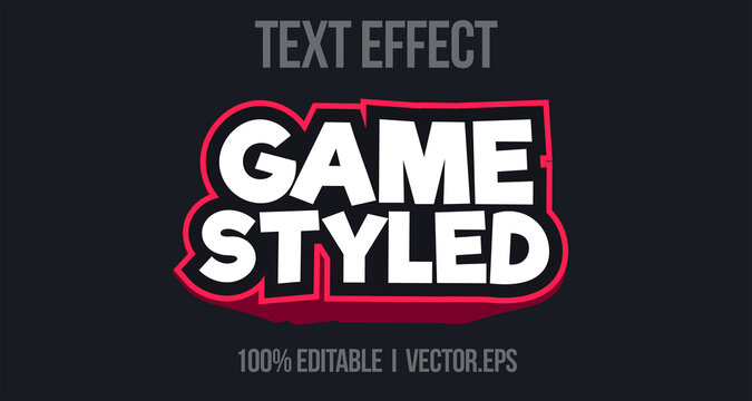 Arcade 3d bold game text effect graphic style layer stayle font style