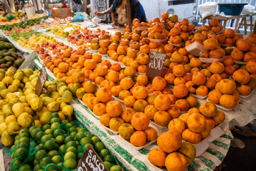 Fresh fruits at street market in Rio de Janeiro