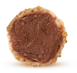 Candy penut wafer balls cut in half