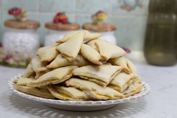 Cone cakes with jam.