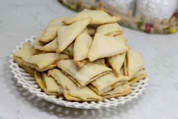 Cone cakes with jam.