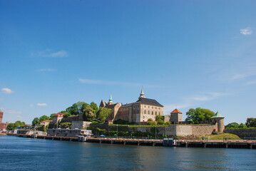Fototapeta na wymiar The medieval Akershus Fortress in Oslo, Norway