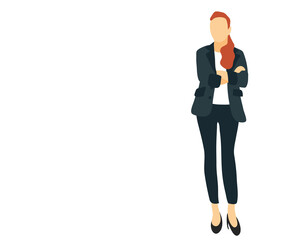 Businesswoman. young redhead women dressed in elegant office clothes. Economy, finance, stylist, office worker.