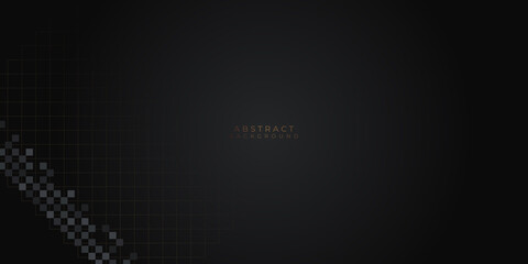 Fototapeta premium Dark black dynamic abstract vector background with diagonal lines. Trendy classic color of 2020. 3d cover of business presentation banner for sale event night party. Fast moving soft shadow dots