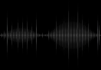 Sound wave vector isolated on black background. Abstract sound waves for voice design, music background, wallpaper, radio logo and icon. Creative music concept, vector illustration